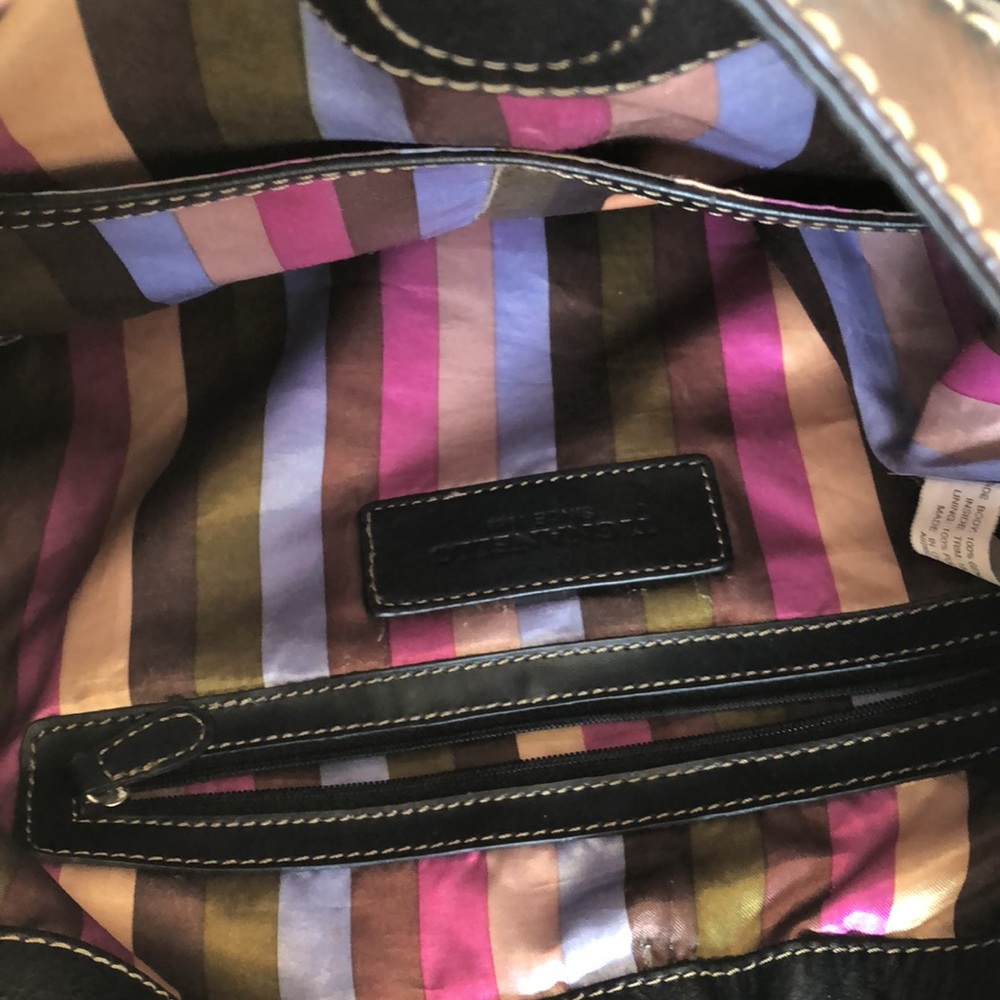 Tignanello large leather satchel. Black. 15 x 13 in. Magnetic closures. Flawless - Picture 9 of 10